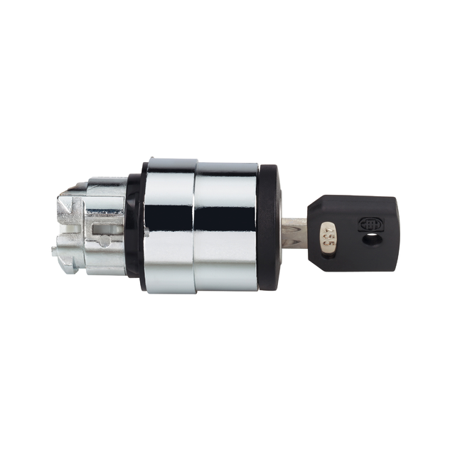 Harmony XB4 Przełącznik 3 położeniowy fi22 z kluczem z samopowrotem 4 multichipy okrągły metalowy ZB4BG7K Schneider