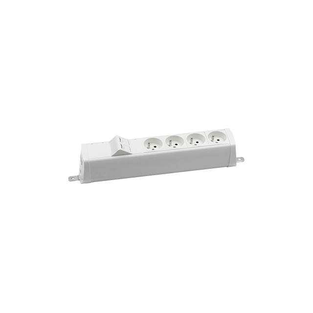 "Simon 480 TS48-230E400K0-33 Listwa poszerzona 4 gn. typ E i płytka 2xRJ45 keystone