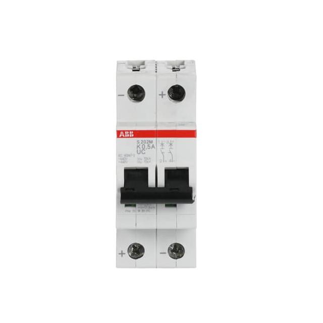 S202M-K0.5UC Wyłącznik nadprądowy 10kA AC/DC 2P K0.5A 2CDS272061R0157 ABB
