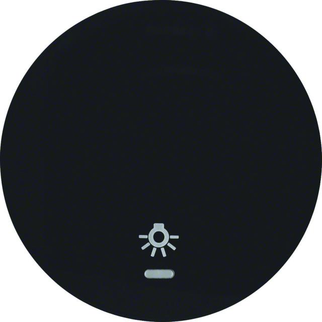 BERKER R.1/R.3 Klawisz z soczewką nadrukowanym symbolem światło do łącznika klaw. pojedyncza czarny