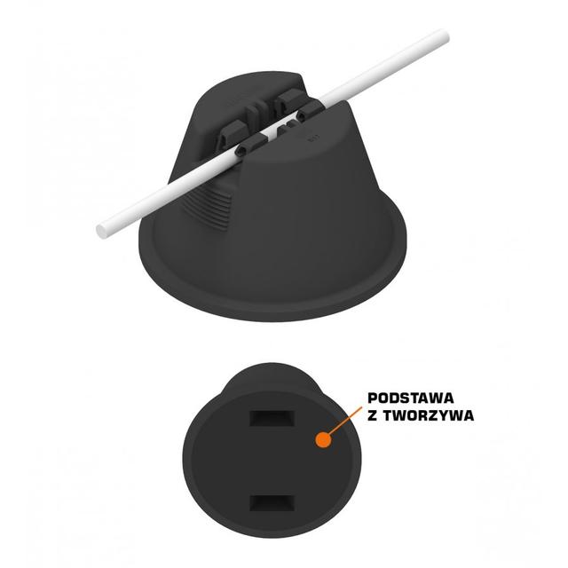 Uchwyt betonowy w tworzywie z podstawką z tworzywa
