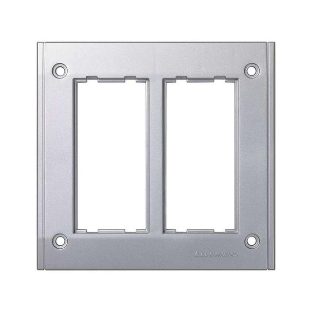 Simon Connect Ramka 2-modułowa do puszki SBM250 4x K45 aluminium SBM202/8 KONTAKT