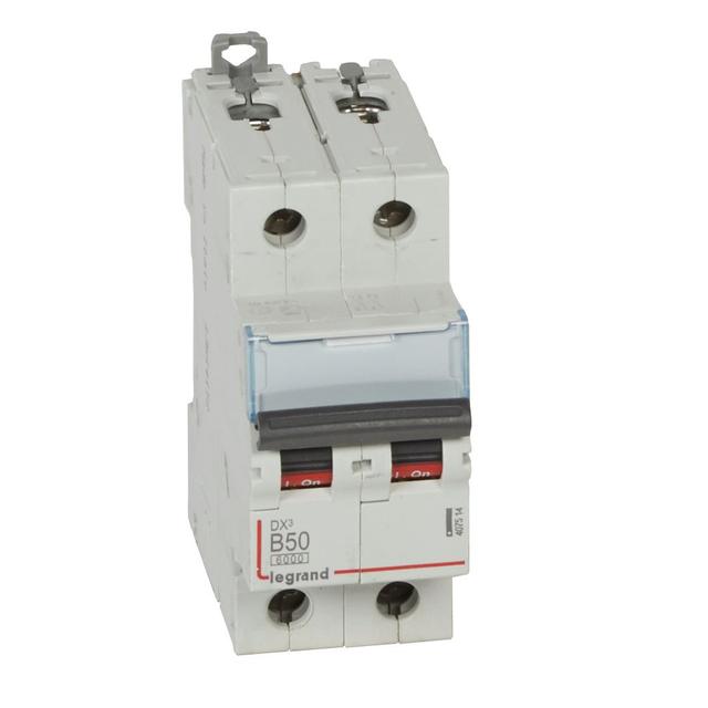 Wyłącznik Nadprądowy S 302 2P B50A 6kA DX3 407514 LEGRAND