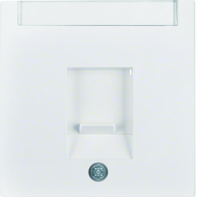 B.x/S.1 Płytka czołowa pojedyncza z zasuwami chroniącymi przed kurzem z polem opisowym biały połys 1