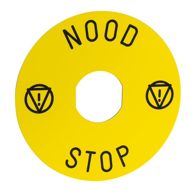 Harmony XB4 Etykieta, z oznaczeniem NOODSTOP ZBY8530