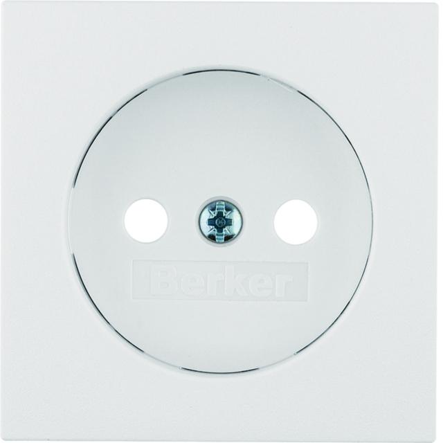BERKER B.3/B.7 Płytka czołowa do gniazda bez uziemienia biały 3967031909 HAGER