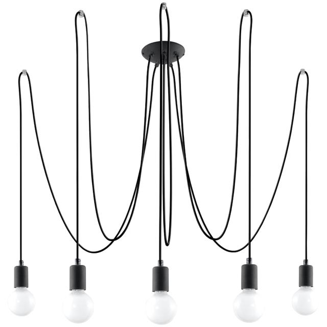 Żyrandol EDISON 5 czarny
