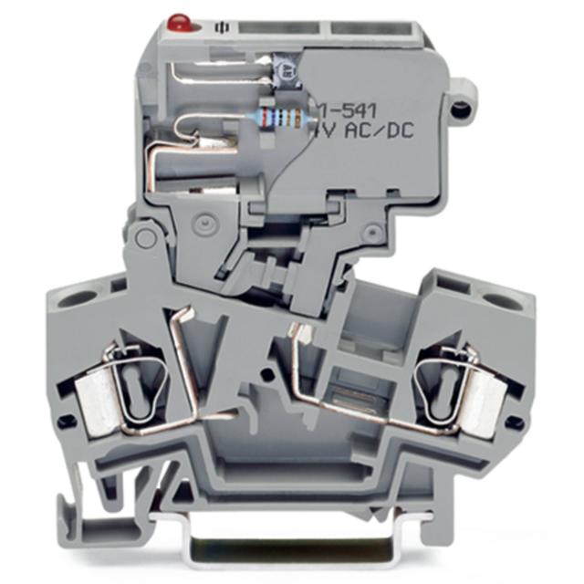 Złączka bezpiecznikowa 4mm2 szary 10A G 5x 25mm DIN 35mm 281‑612/281‑541 /50szt./ WAGO