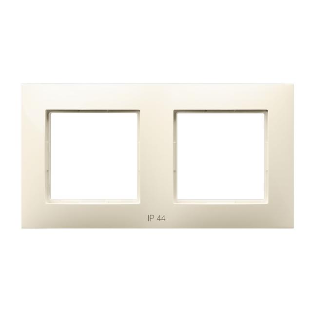 ARIA Ramka podwójna do łączników IP-44 - kolor ecru