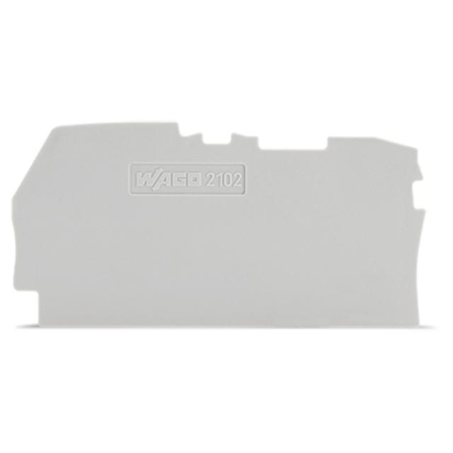 ścianka końcowa/wewnętrznagr. 0,8 mm, szara /25szt./ WAGO