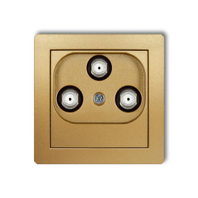 DECO Mechanizm gniazda multimedialnego 3F DATA (UPC) złoty