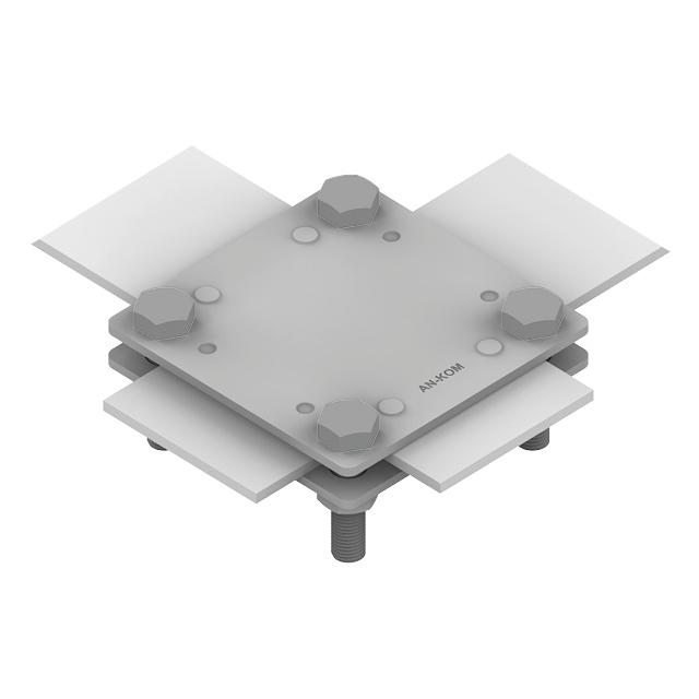 Złącze krzyżowe 2 płytki, 4 x M8 , B do 50 mm /OG/