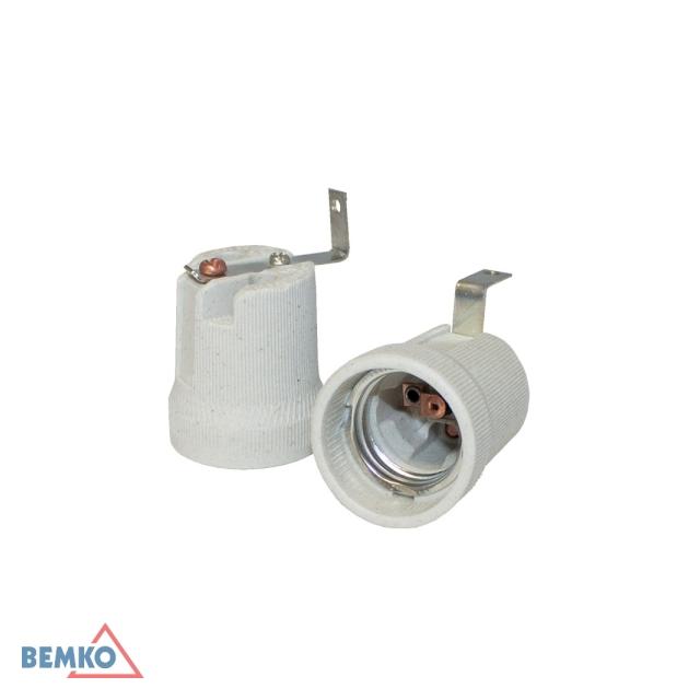 OPRAWKA CERAMICZNA E27 Z UCHWYTEM L