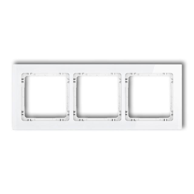 "DECO Ramka potrójna - efekt szkła (ramka: biała
