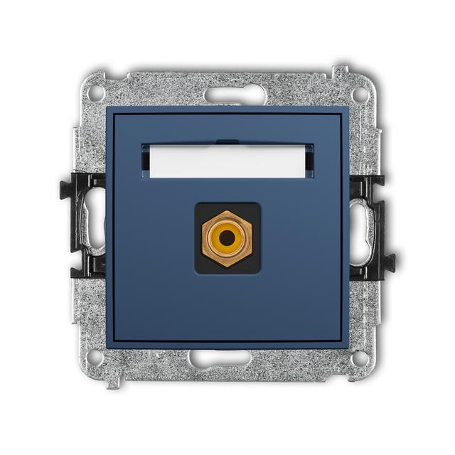 ICON Gniazdo pojedyncze RCA (typu cinch - żółty pozłacany) navy blue 64IGRCA-1 KARLIK