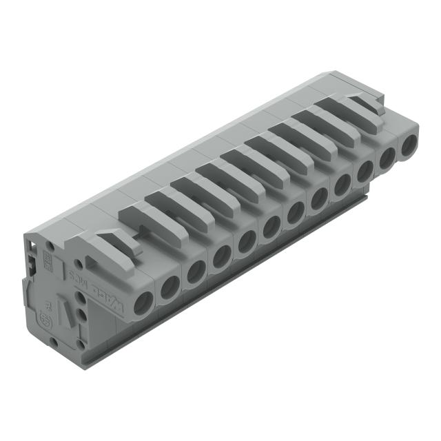 MCS-MIDI Classic gniazdo kątowe 12-bieg. szare raster 5 mm /25szt./ WAGO