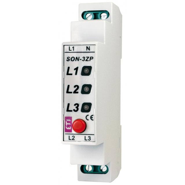 Sygnalizator obecności napięcia z przyciskiem (3 x czerwona LED) SON-3 ZP 002471410 ETI
