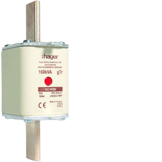 Wkładka bezp. nożowa NH2 wsk.podw. uchwyt nieiz. gTr 231A 400VAC LNH20231M4T HAGER