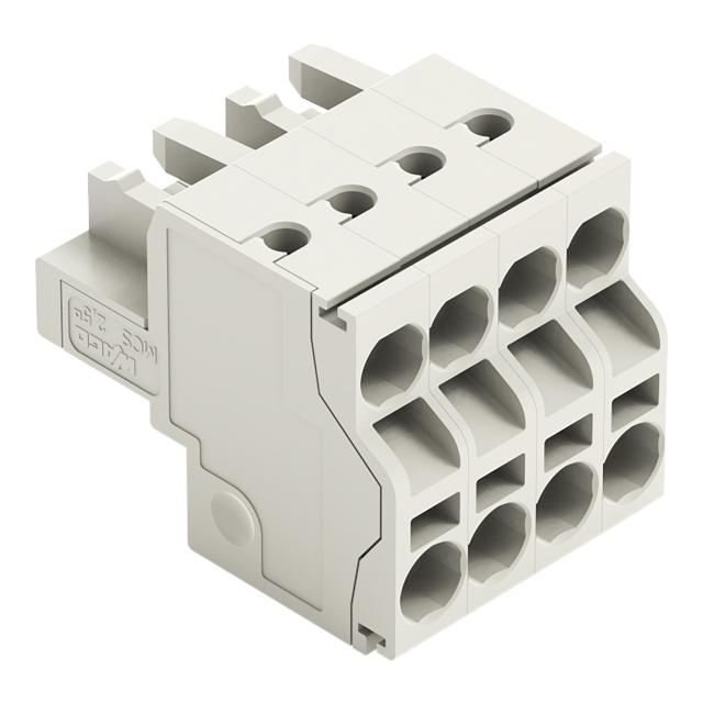 Gniazdo MCS‑MIDI Classic 4‑biegunowe jasnoszare raster 5mm 721‑2104/026‑000 /100szt./ WAGO