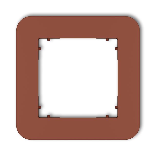 MINI Ramka uniwersalna pojedyncza zaokrąglona z tworzywa terakota