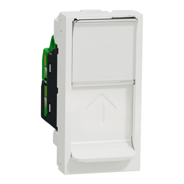 Nowa Unica, Gniazdo 1xRJ45 kat.6 UTP 1 moduł, białe