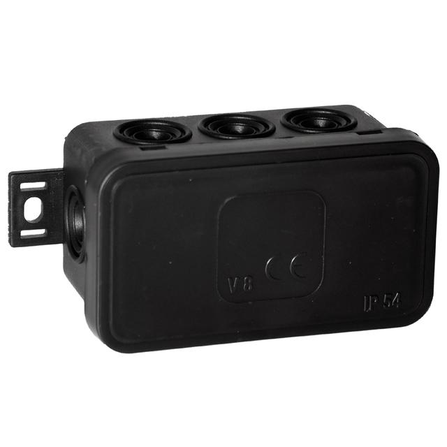 Puszka n/t CLICK IP54 8 przepustów kablowych 80x45x41mm czarny 100 szt. OR-JB-13805/B/100 ORNO