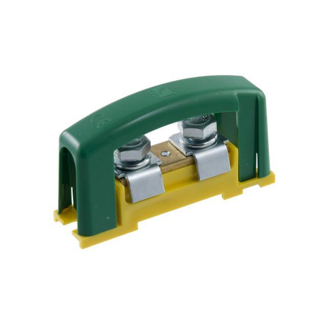 Zacisk ochronny 2x35, żółto-zielony z pokrywą