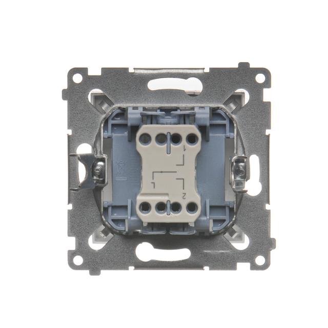 Simon 54 Łącznik roletowy trójpozycyjny 1-0-2 srebrny mat DZW1K.01/43 KONTAKT