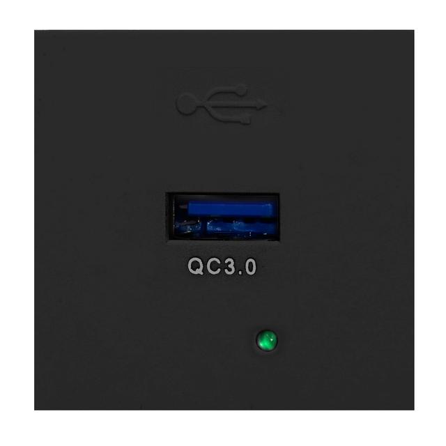 NOEN USBQ port modułowy 45x45mm z ładowarką USB quick charge 3A/5V; 2A/9V; 1,5A/12V czarny OR-GM-901