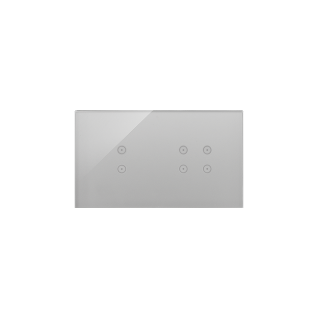 Simon 54 Touch Panel dotykowy S54 Touch 2 moduły 2 pola dotykowe pionowe + 4 pola dotykowe srebrna mgła DSTR234/71 KONTAKT