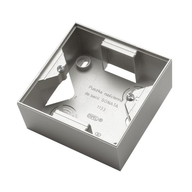 SONATA Puszka instalacyjna pojedyncza - kolor srebro mat