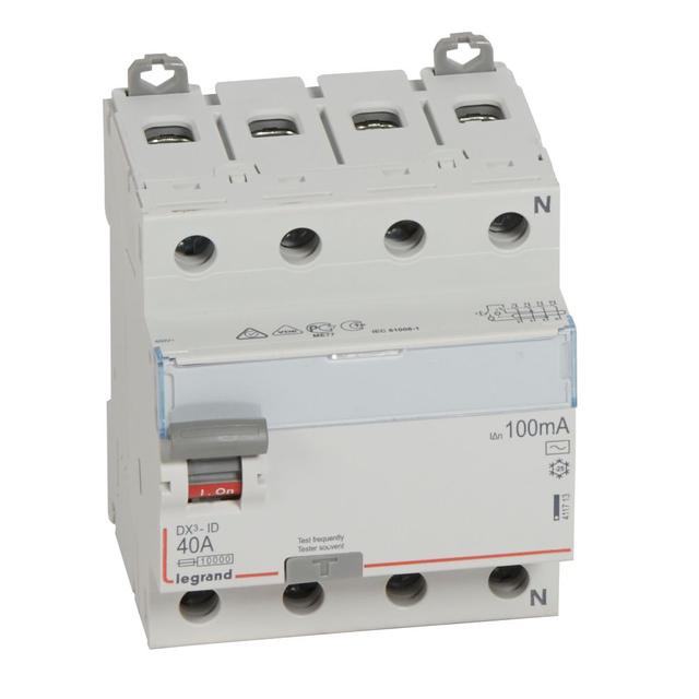 Wyłącznik Różnicowoprądowy P 304 4P 40A 100Ma Typ AC DX3 411713 LEGRAND