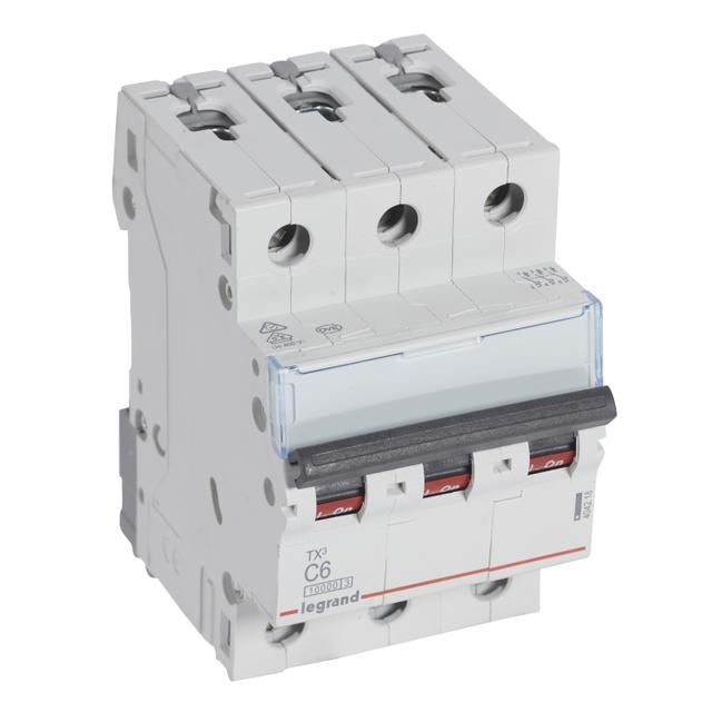 Wyłącznik Nadprądowy S 313 3P C6A 10000A TX3 404218 LEGRAND