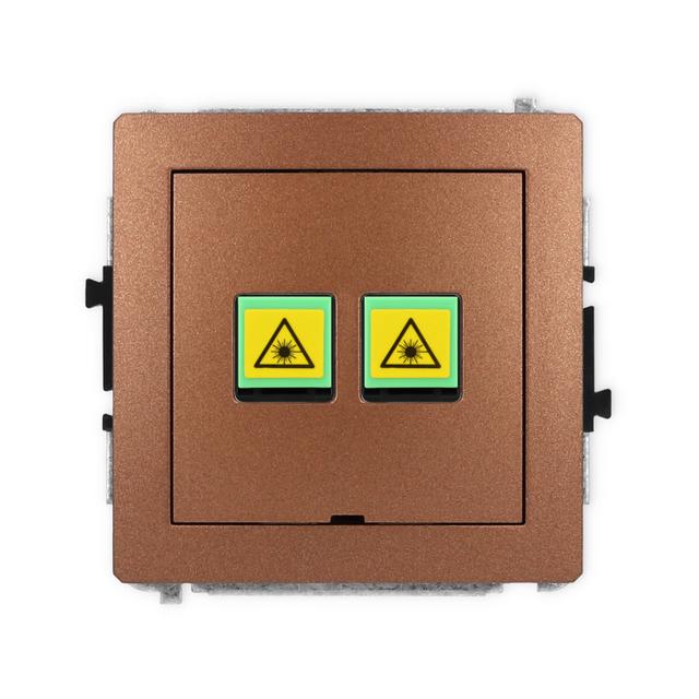 DECO Mechanizm gniazda światłowodowego/optycznego podwójnego, bez pola opisowego brązowy metalik