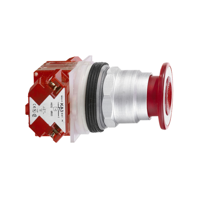 Harmony 9001K Przycisk grzybkowy O40 czerwony 2 pozycyjny wkręcany napęd metalowy 1NC