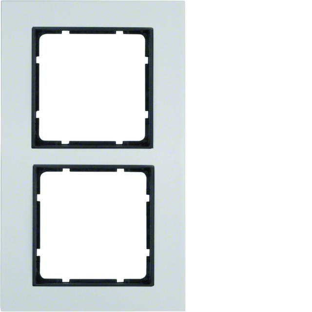 BERKER B.7 Ramka podwójna aluminium/antracyt mat 10126904 HAGER