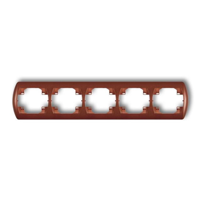 TREND Ramka pozioma pięciokrotna brązowy metalik