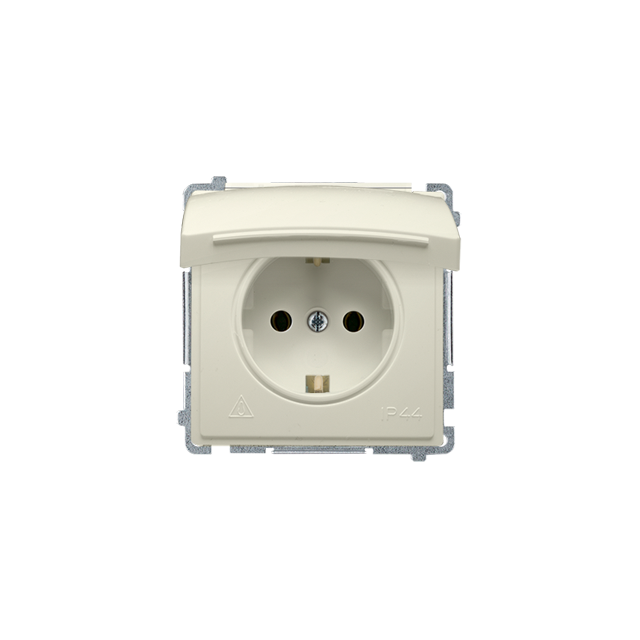 Simon Basic Gniazdo wtyczkowe Schuko do wersji IP44 16A 250Vzaciski śrubowe beż BMGSZ1B.01/12 BMGSz1B.01/12 KONTAKT