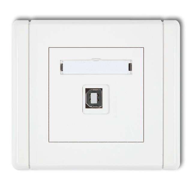 FLEXI Gniazdo pojedyncze USB A-B 2.0 biały FGUSB-3 KARLIK