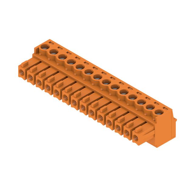 BCZ 3.81/14/180 SN OR BX Wtyk PCB (złącze wiązki), 3.81 mm, Liczba biegunów: 14, Przyłącze z jarzmem /50szt./ 1940850000 WEIDMÜLLER
