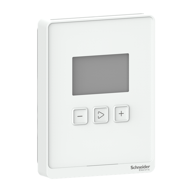 SLA, zadajnik z czujnikiem temp+wilg, wyświetlacz LCD i przyciski, 0-10V/4-20mA, biały