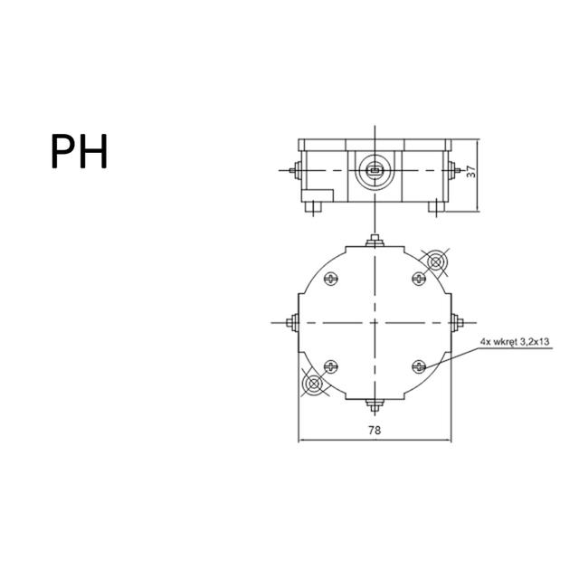 PH ,  Puszka natynkowa z wkładem IP 44 (85x85x40 mm), biały