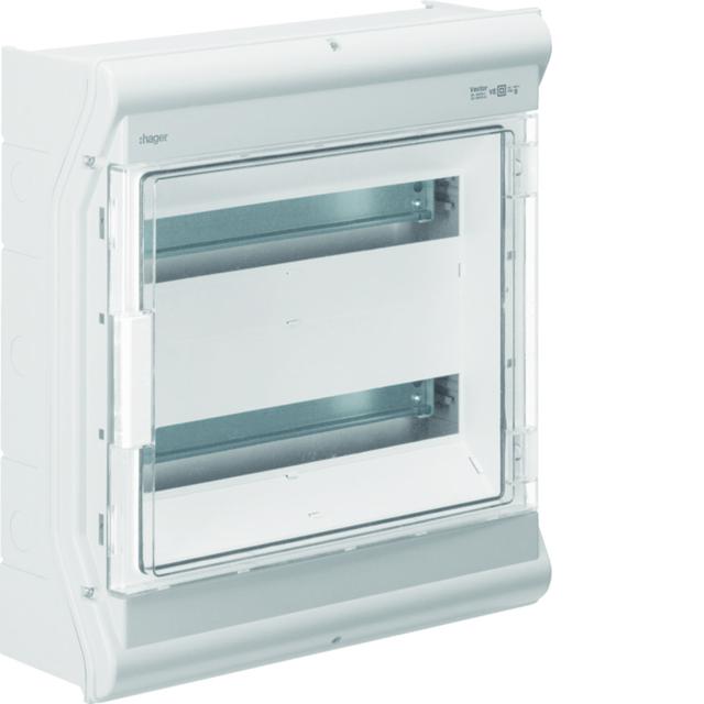 Rozdzielnica modułowa 2x18 natynkowa odporna UV IP65 Vector VE218SN HAGER
