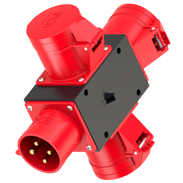 ROZDZIELNICA PRZENOŚNA Z TWORZYWA TYP „PIESZYCE” Wejście 32/4 - wyjście 3x32/4 9430008W PCE