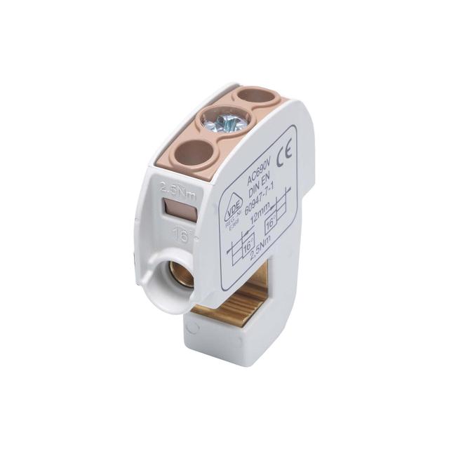 SBB 16 Zacisk izolowany szynowy 86105 brązowy SIMBLOCK brązowy