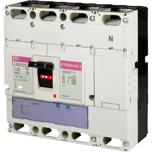 Wyłącznik mocy 50kA wyzw. TM EB2 800/4S 800A 4p 004672163 ETI
