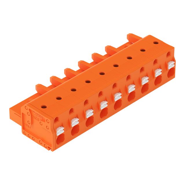 1-przewodowe gniazdo przycisk Push-in CAGE CLAMP pomarańczowa /25szt./ 2231-709/026-000 WAGO