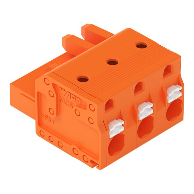 1-przewodowe gniazdo przycisk Push-in CAGE CLAMP pomarańczowa /100szt./ 2231-703/026-000 WAGO