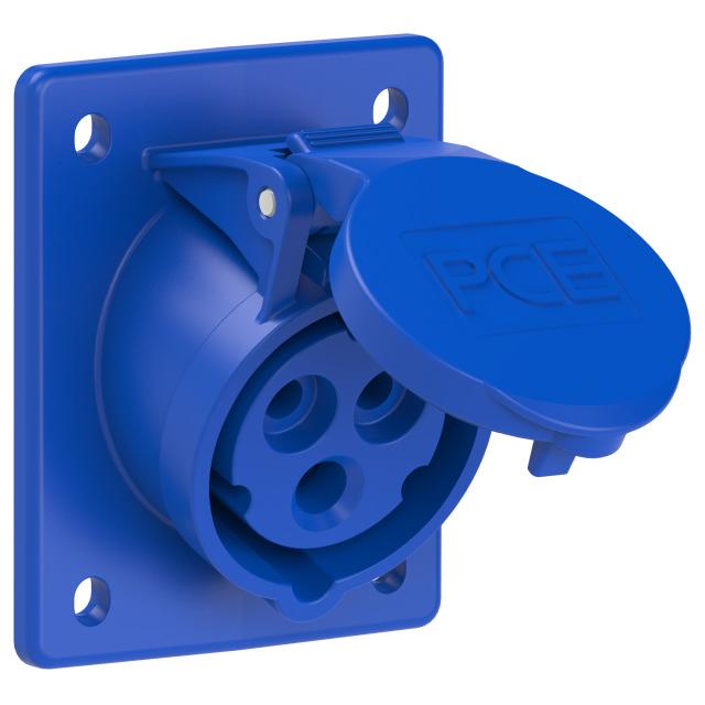 GNIAZDO TABLICOWE SKOŚNE TWIST  16A 230V 2P+Z 70x85mm  IP44