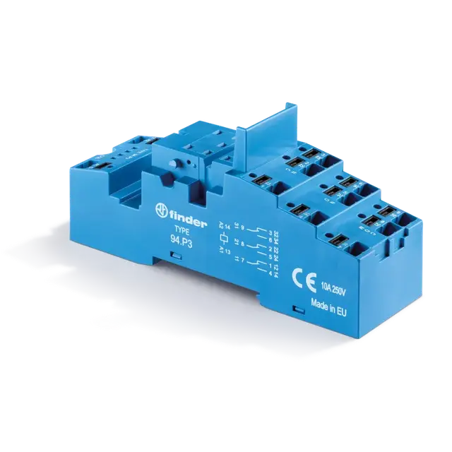 Gniazdo do przekaźników serii 55.33; zaciski push-in, 94.P3 SPA